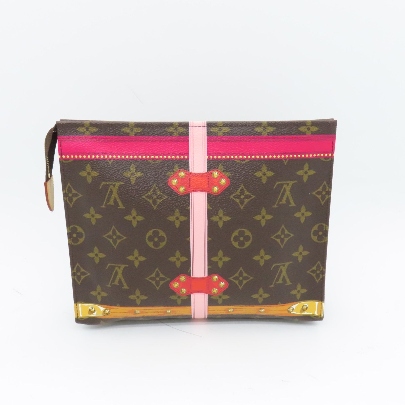 LOUIS VUITTON Monogram Toiletry 26金扣手拿包啡色