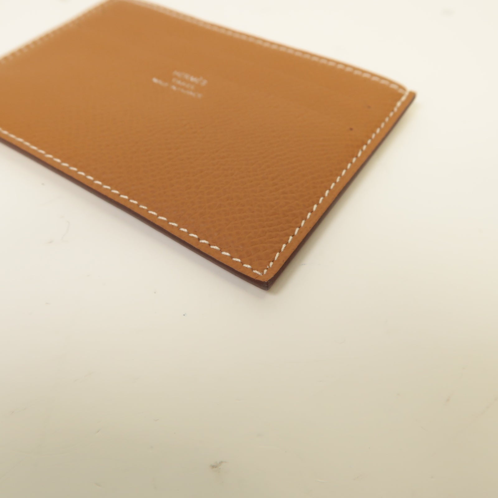 HERMES Epsom皮革Card Case卡片套棕色