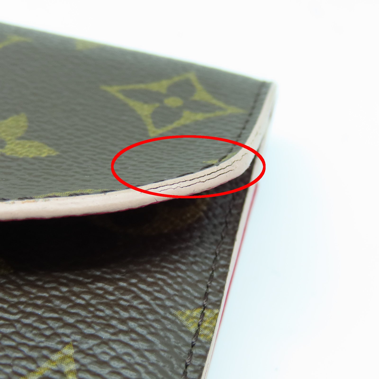 LOUIS VUITTON Monogram Emilie Wallet gold buckle long wallet brown