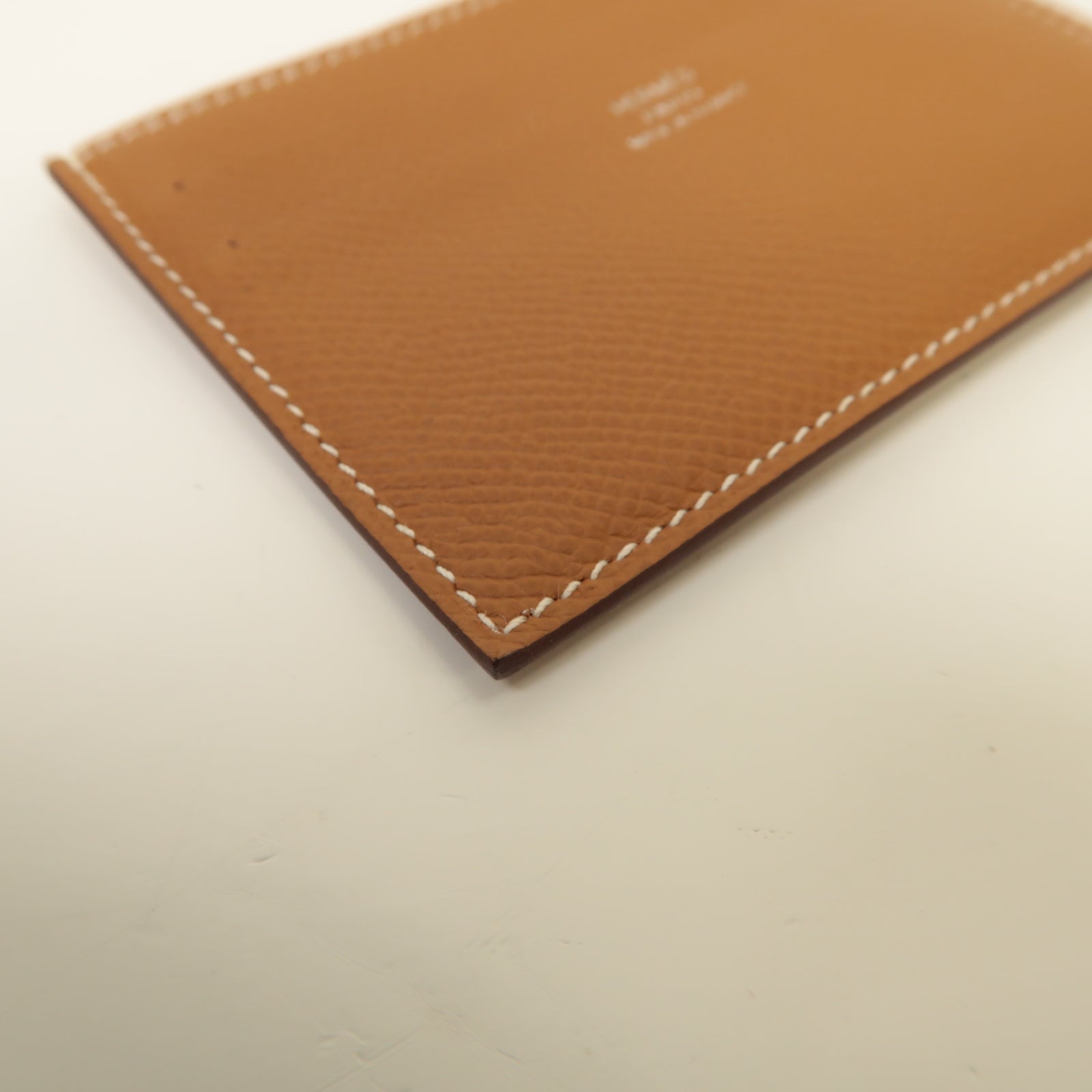 HERMES Epsom皮革Card Case卡片套棕色
