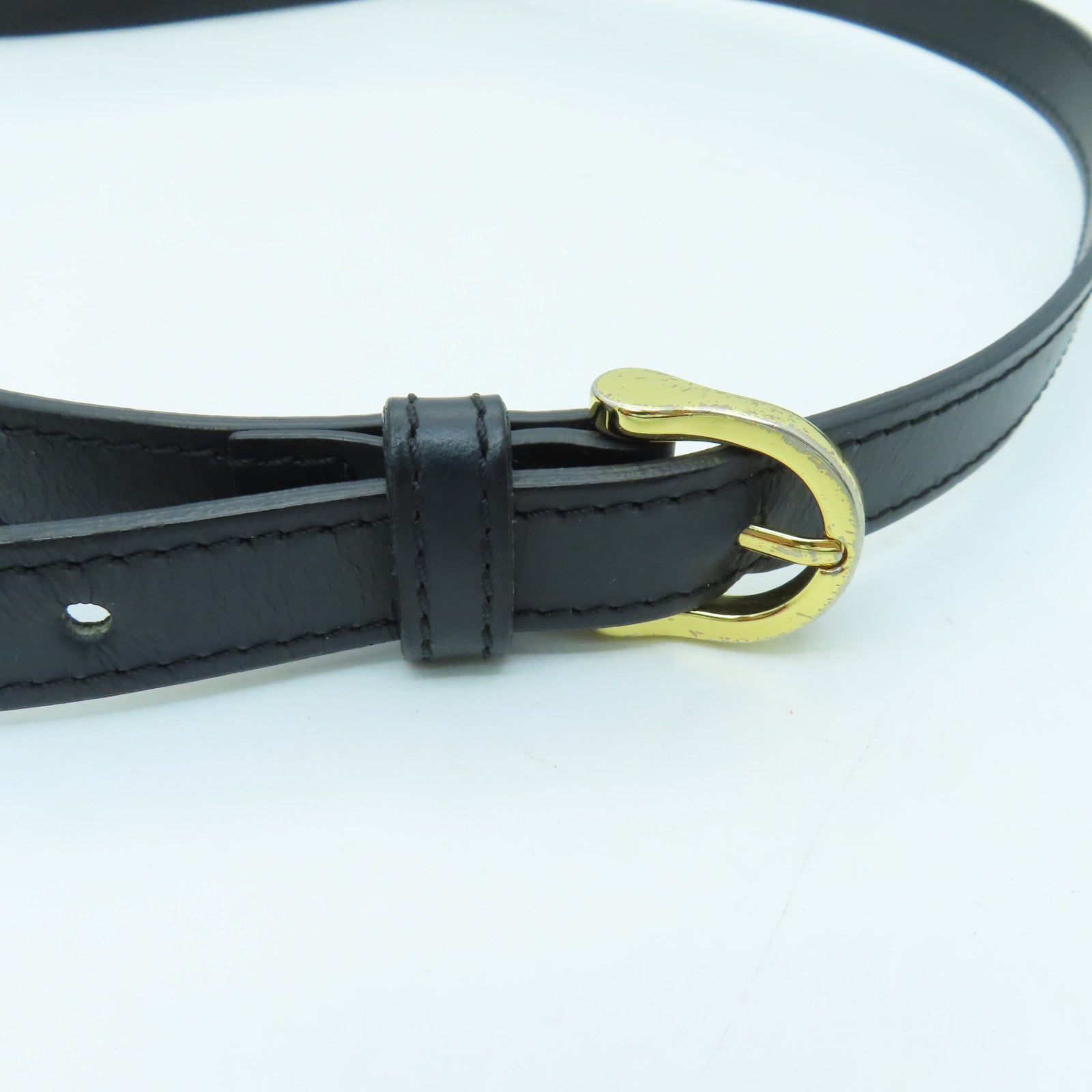 Longchamp 牛皮皮革Chain Shoulder Bag金扣鏈帶肩背袋黑色