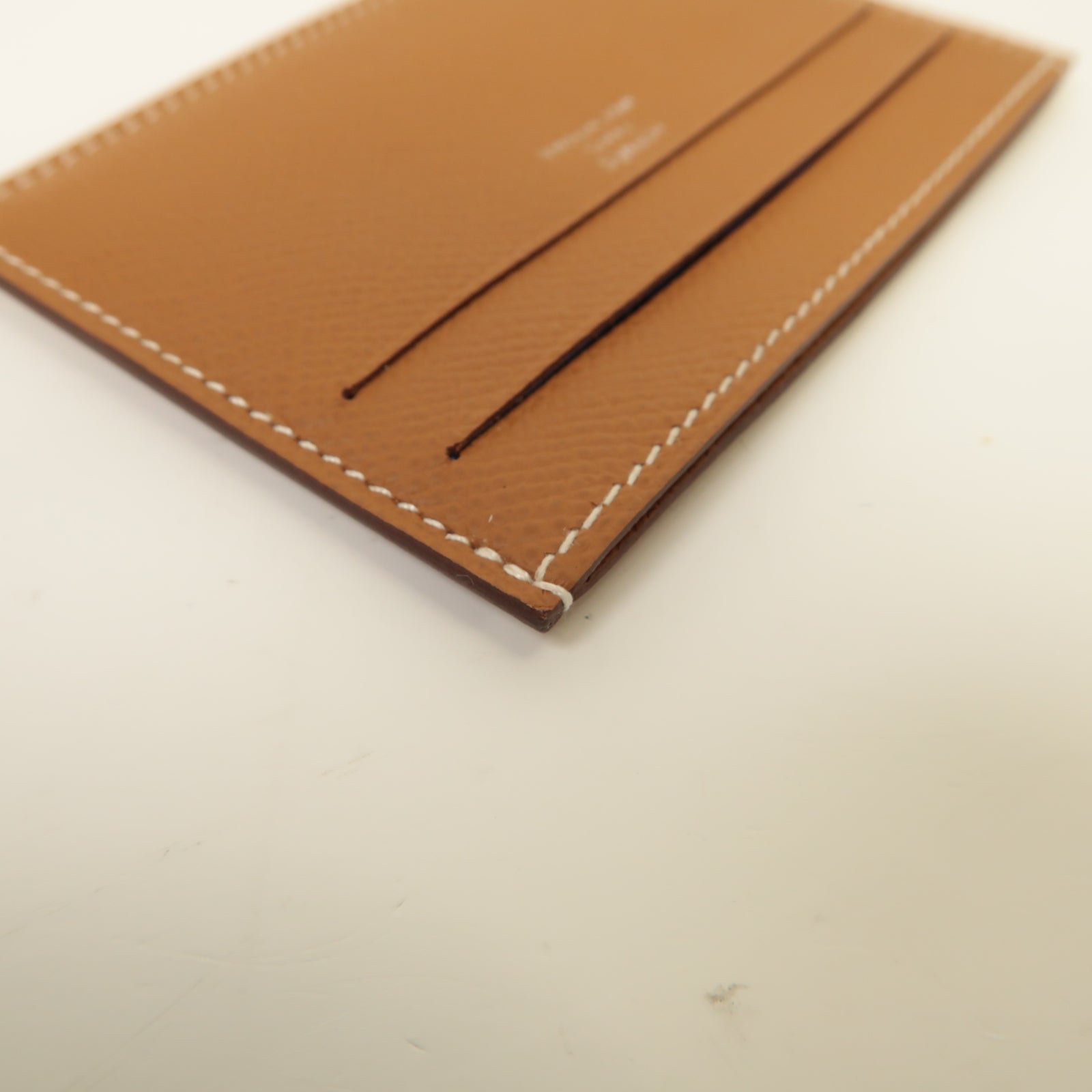 HERMES Epsom皮革Card Case卡片套棕色