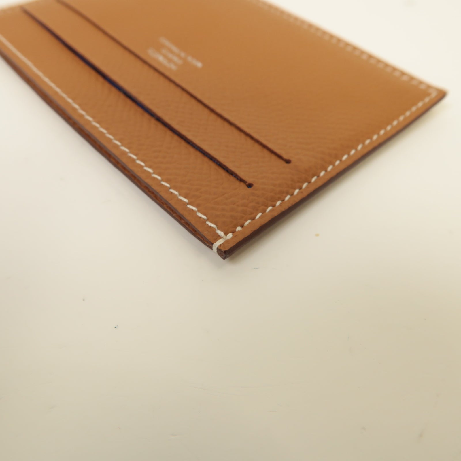HERMES Epsom皮革Card Case卡片套棕色