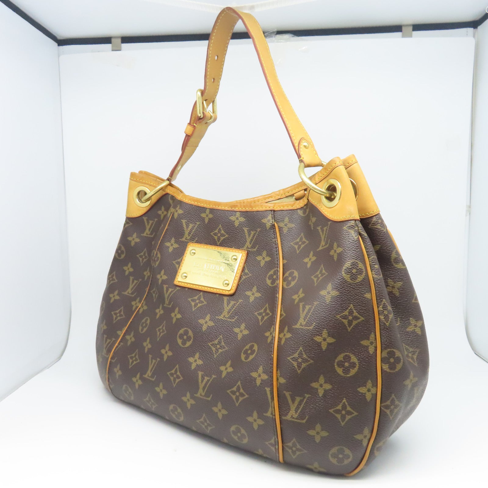 LOUIS VUITTON 【激減優惠】Monogram Galliera PM金扣手挽袋啡色