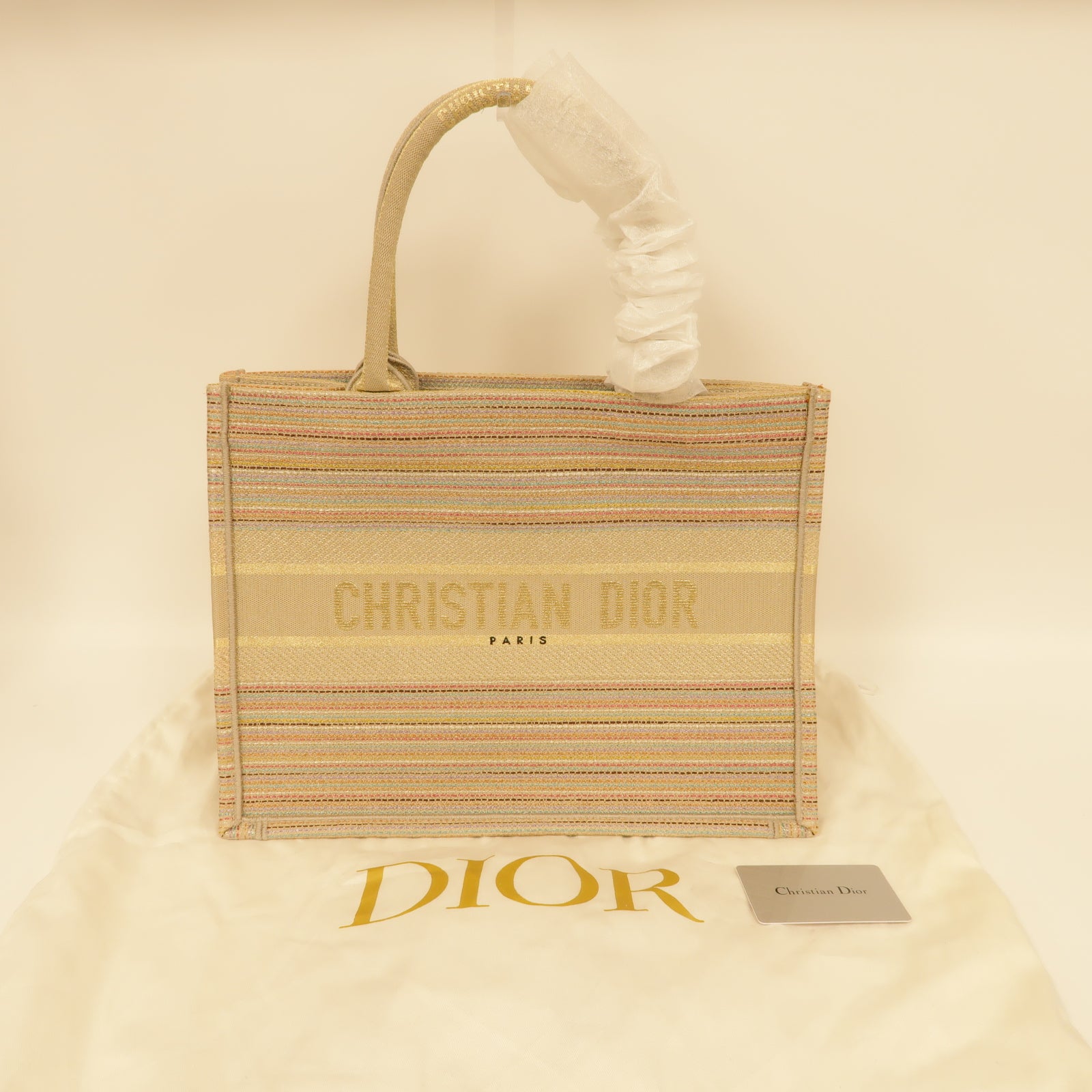 Dior 帆布Book Tote Bag手挽袋金色