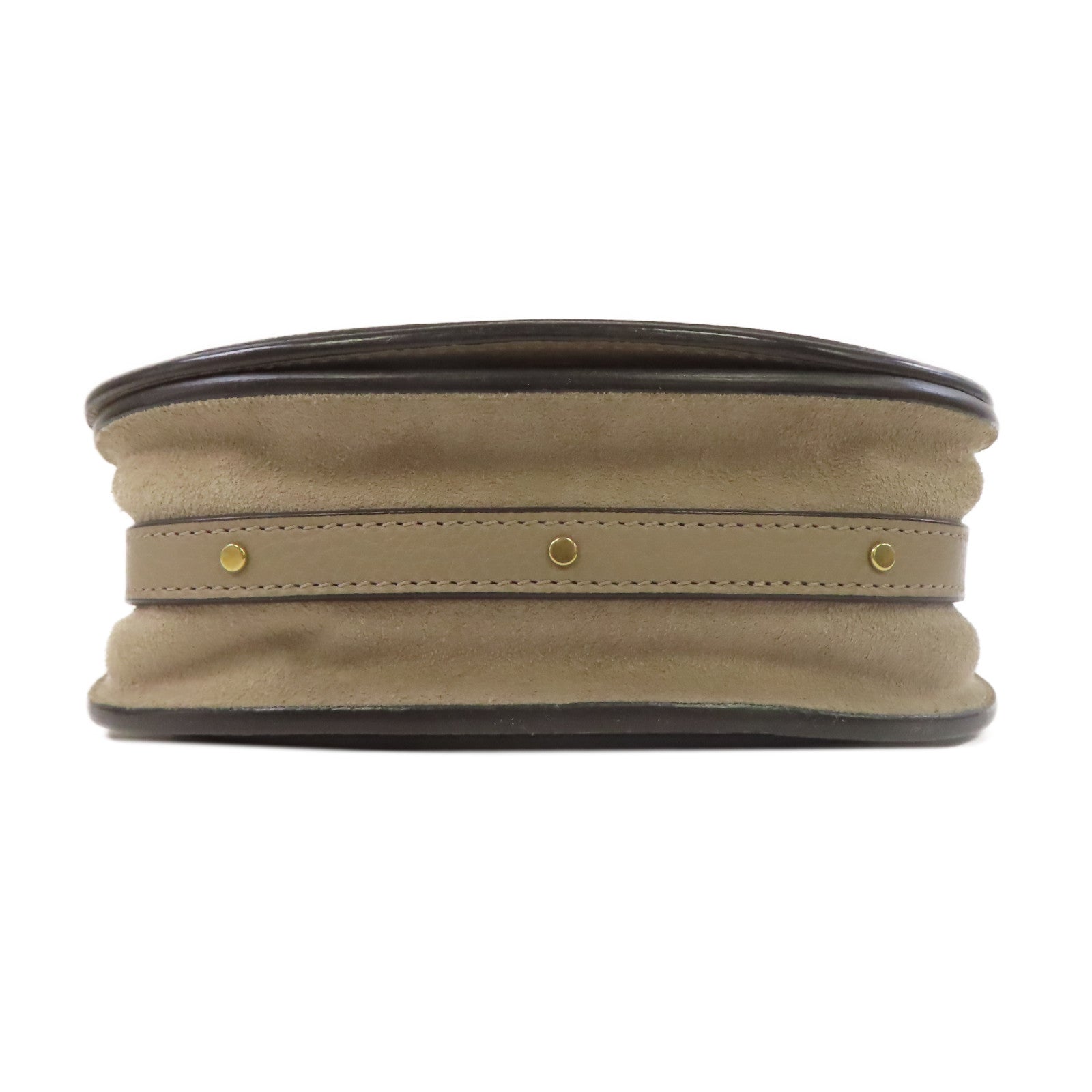Chloe 牛皮皮革Shoulder Bag金扣手挽肩背兩用袋灰色