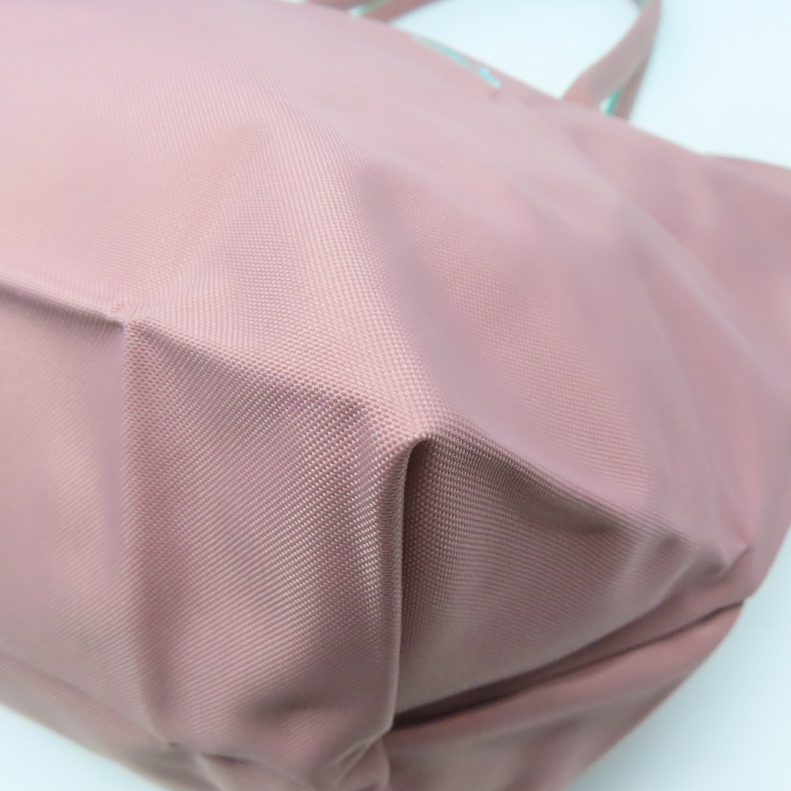 Longchamp 尼龍Tote Bag銀扣肩背袋粉紅色