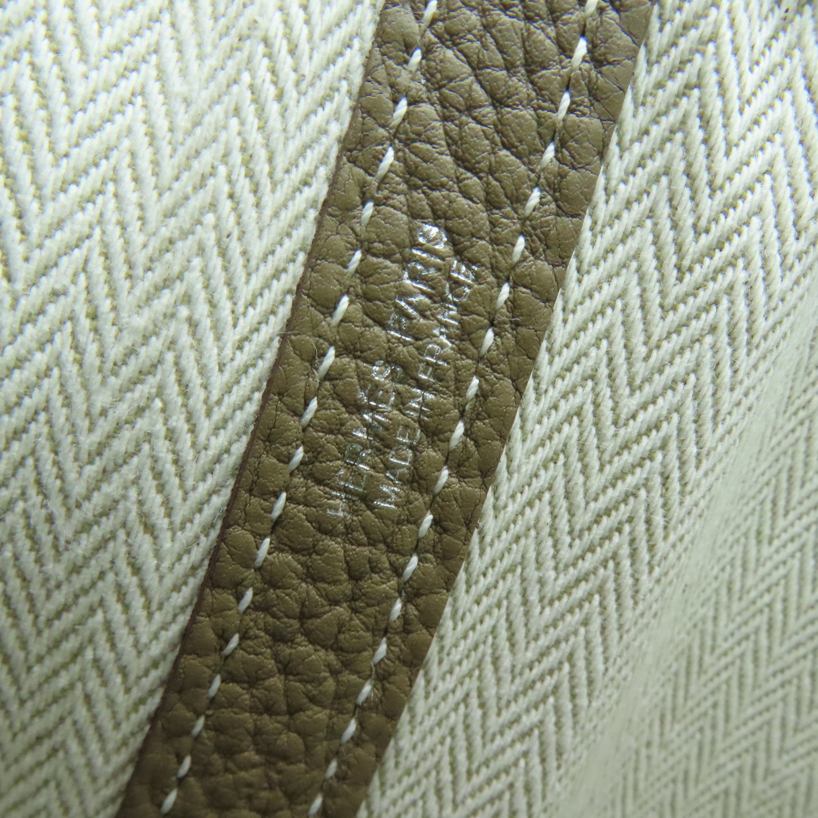 HERMES Taurillon Clemence皮革GardenParty PM银扣手挽袋大象灰