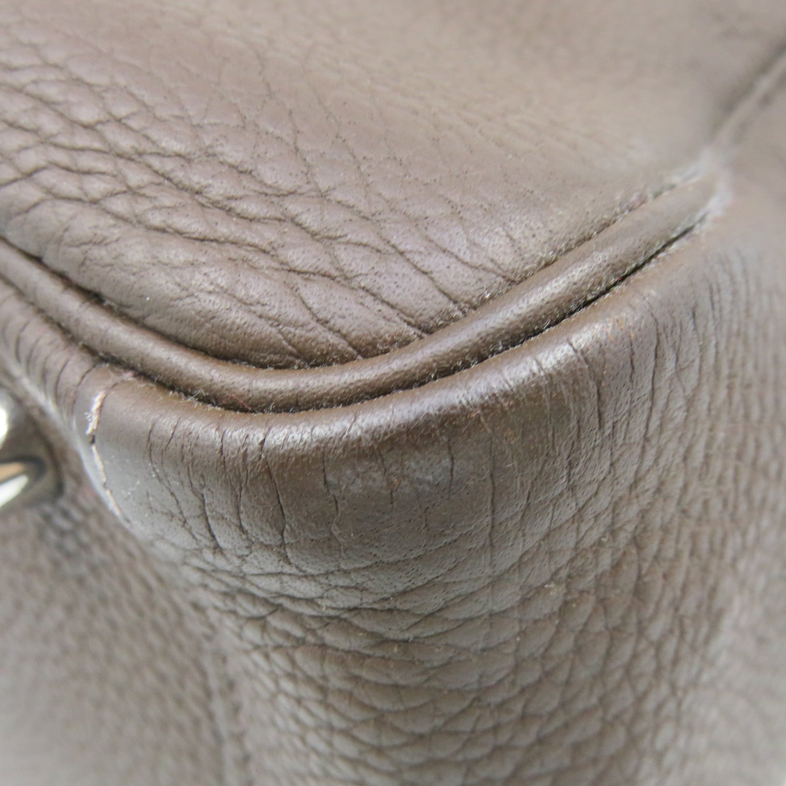 HERMES 【激減優惠】Clemence皮革Lindy 30 Shoulder Bag銀扣肩背袋Chocolate啡色