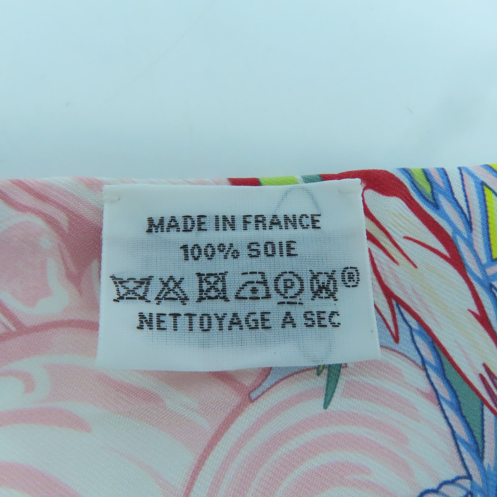 HERMES Silk Twilly Scarf Blue/Yellow/Multicolor