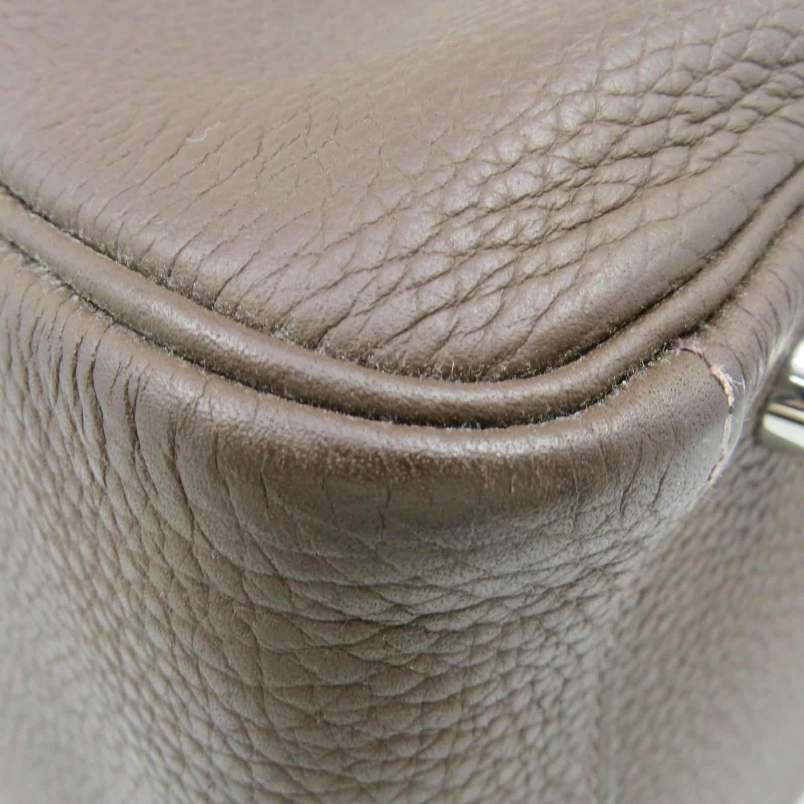 HERMES 【激減優惠】Clemence皮革Lindy 30 Shoulder Bag銀扣肩背袋Chocolate啡色