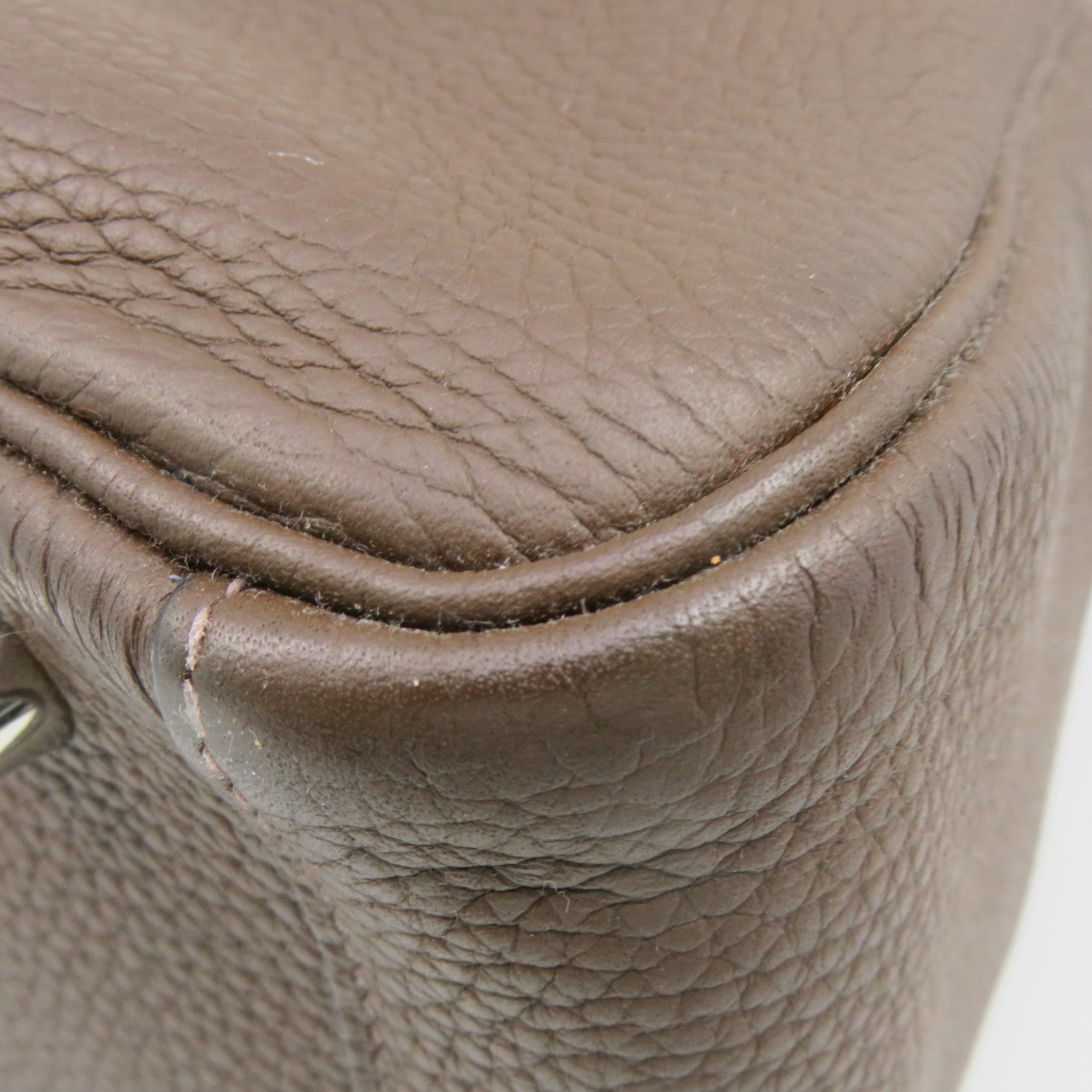 HERMES 【激減優惠】Clemence皮革Lindy 30 Shoulder Bag銀扣肩背袋Chocolate啡色