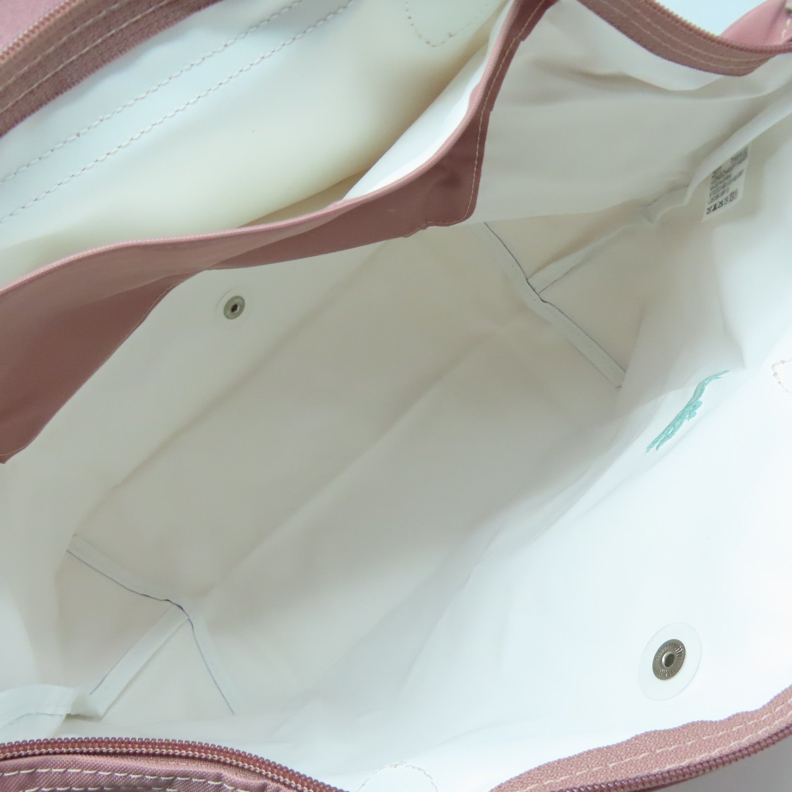 Longchamp 尼龍Tote Bag銀扣肩背袋粉紅色