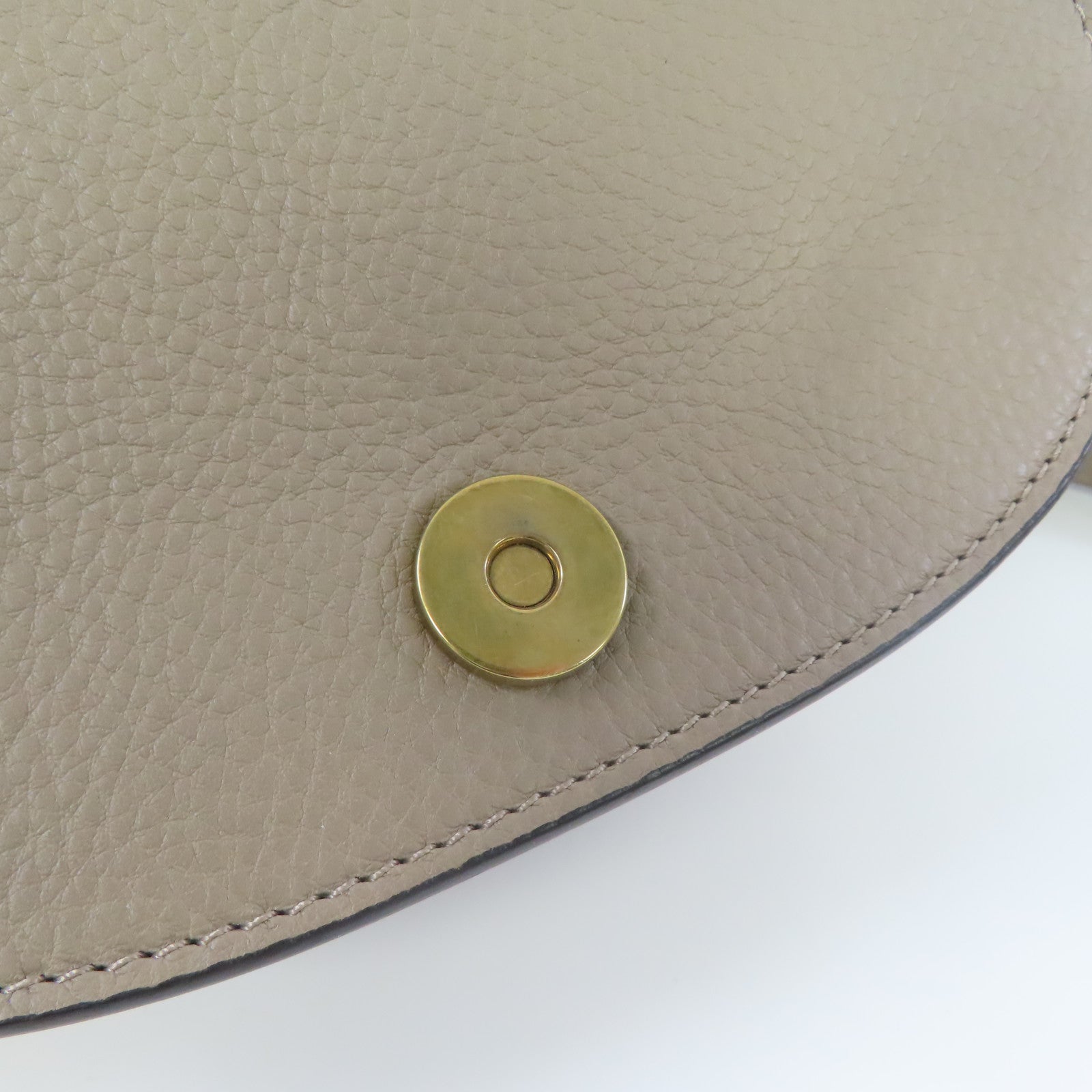 Chloe 牛皮皮革Shoulder Bag金扣手挽肩背兩用袋灰色