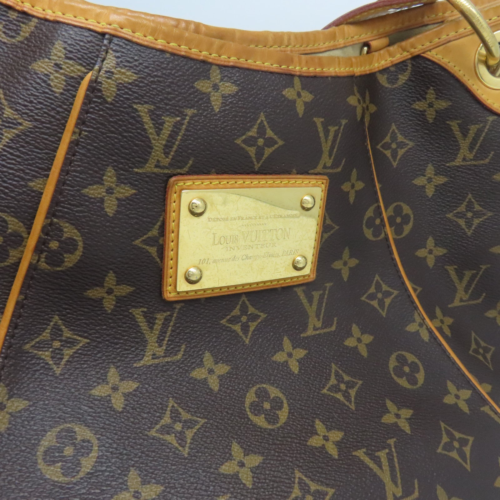 LOUIS VUITTON 【激減優惠】Monogram Galliera PM金扣手挽袋啡色