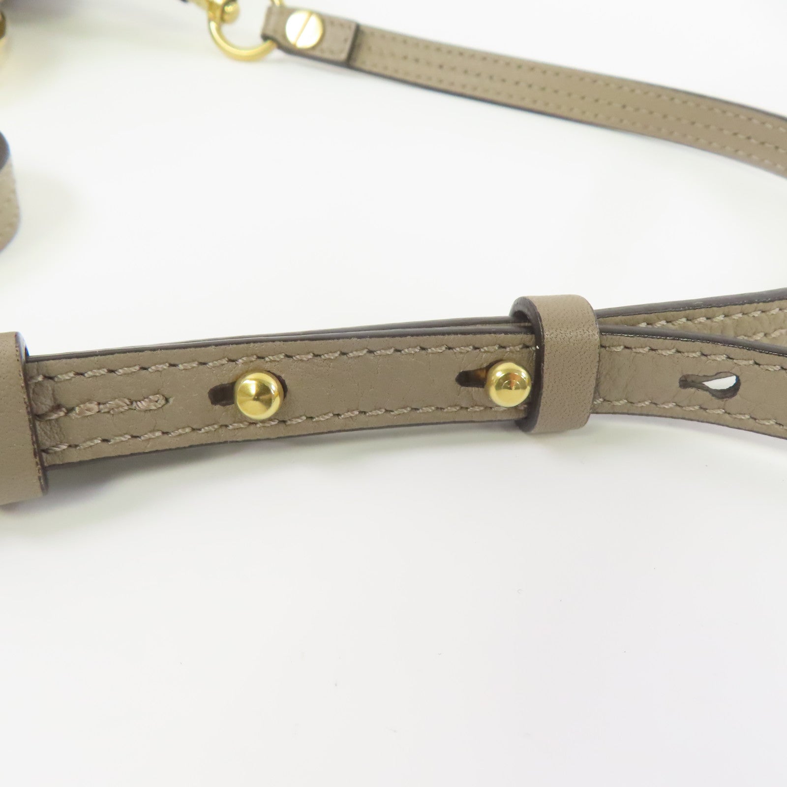 Chloe 牛皮皮革Shoulder Bag金扣手挽肩背兩用袋灰色