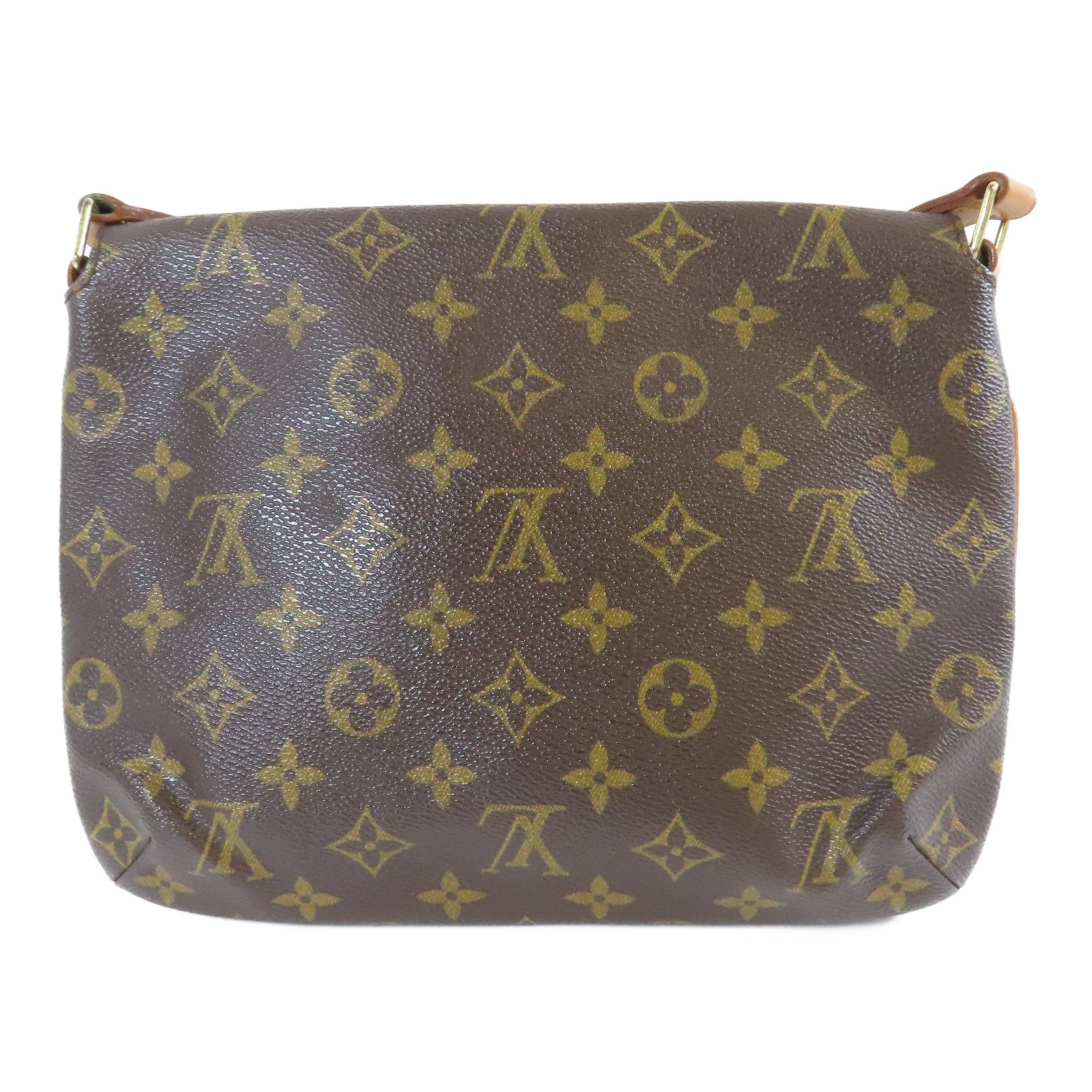 LOUIS VUITTON Monogram Musette Tango金扣肩背袋啡色