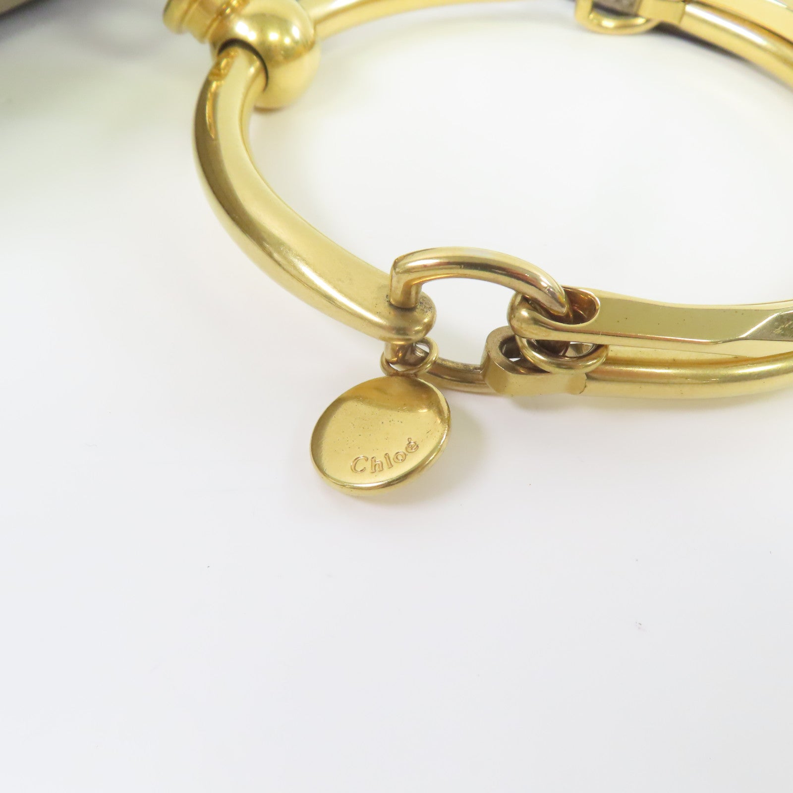 Chloe 牛皮皮革Shoulder Bag金扣手挽肩背兩用袋灰色