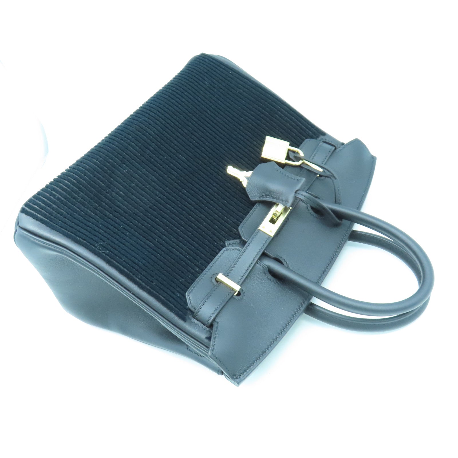 HERMES 【激減優惠】Swift皮革Birkin 25 Hand Bag金扣手挽袋黑色