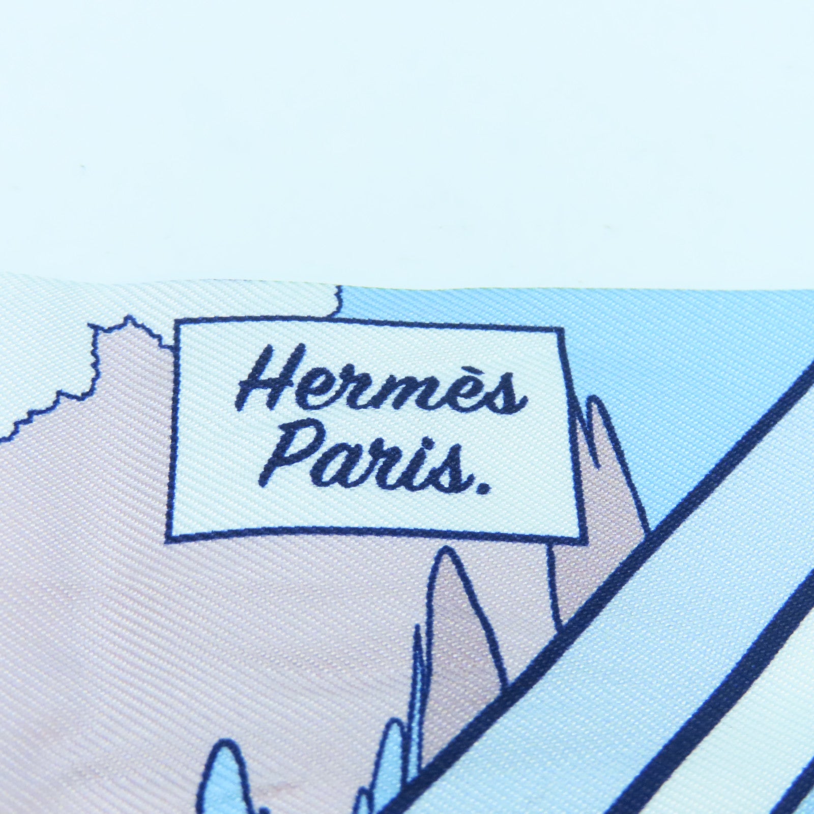 HERMES 【激減優惠】絲質Twilly絲巾藍色/綠色/多色