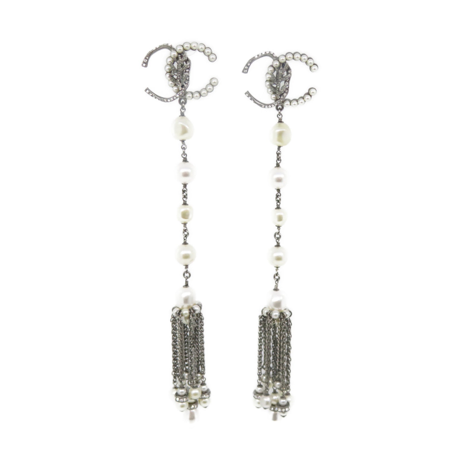 CHANEL 金屬/仿珍珠Earrings耳環