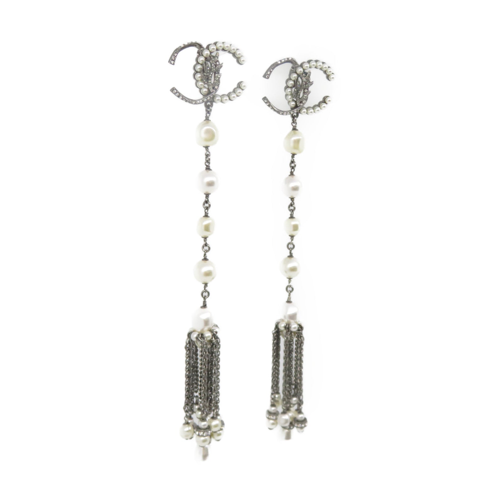 CHANEL 金屬/仿珍珠Earrings耳環