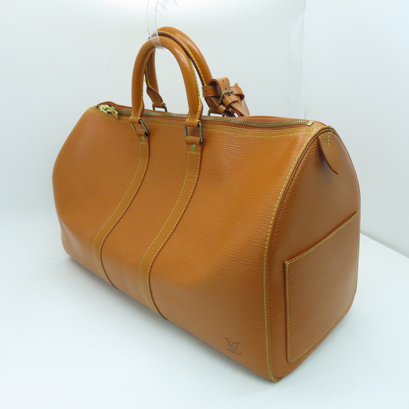 LOUIS VUITTON Epi Keepall 50 Boston Bag Gold Buckle Boston Bag 