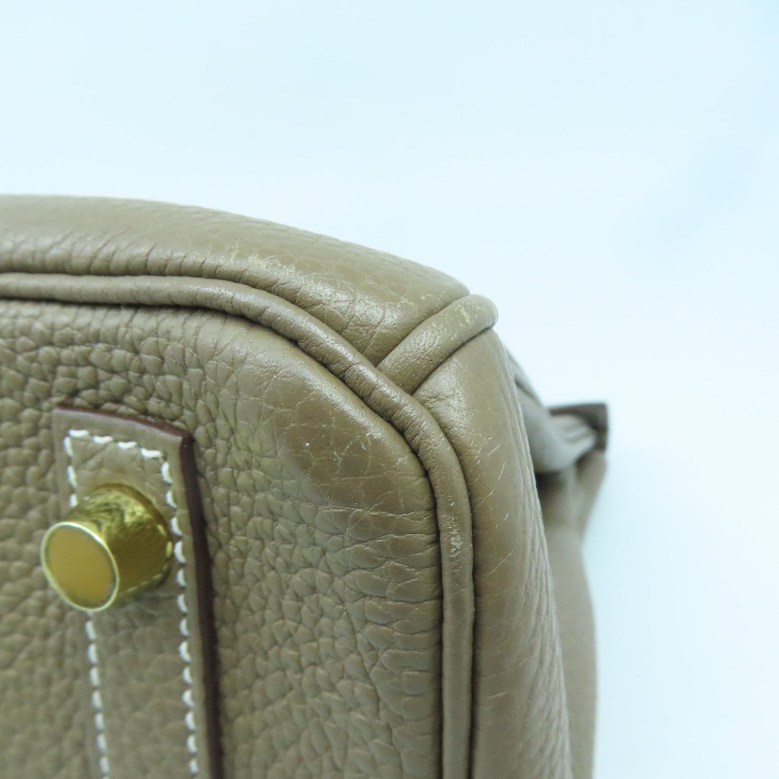 HERMES Togo皮革Birkin 30金扣手挽袋大象灰