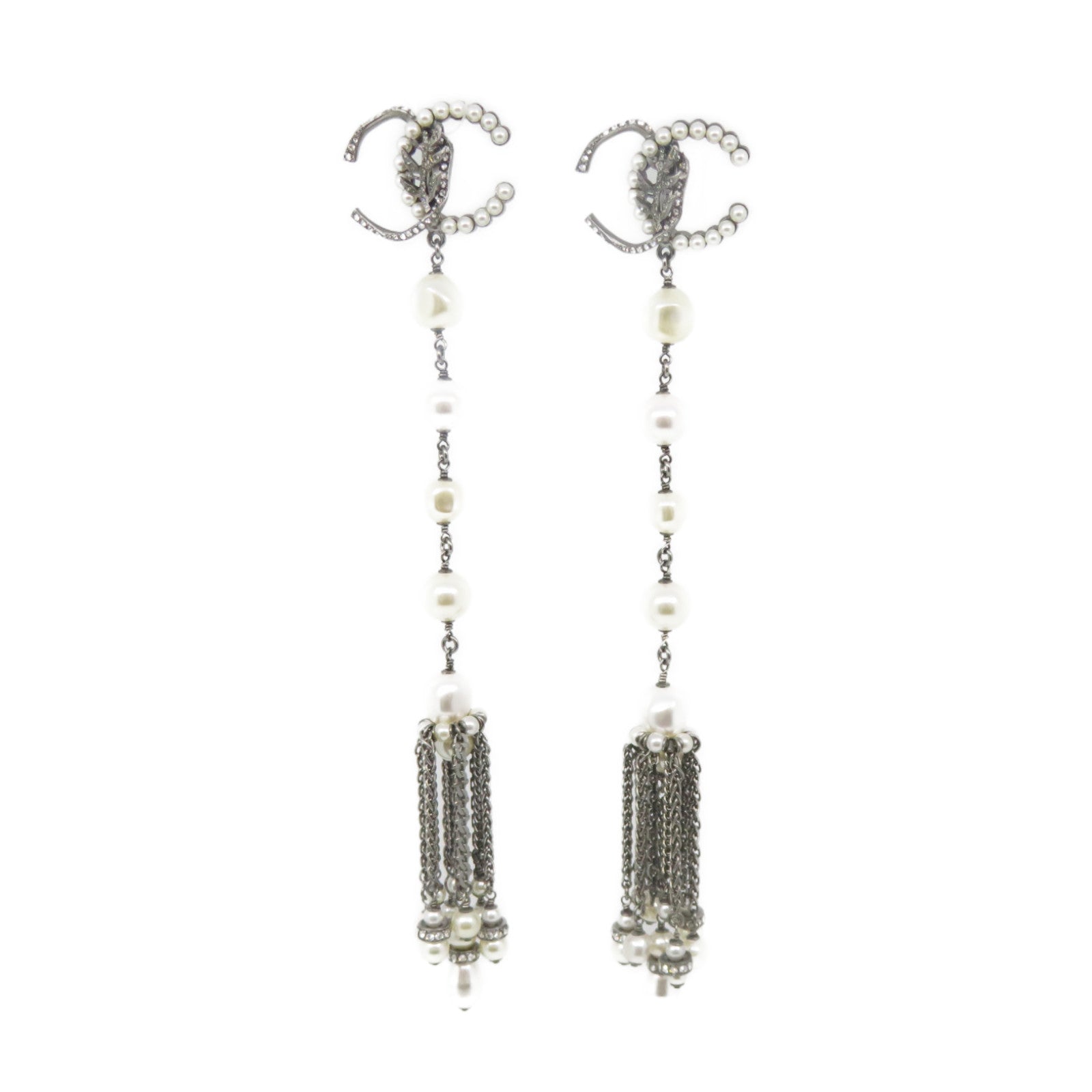 CHANEL 金屬/仿珍珠Earrings耳環