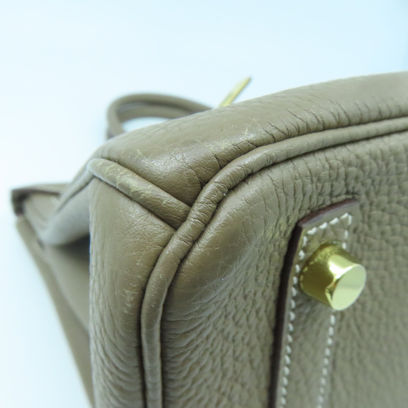 HERMES Togo皮革Birkin 30金扣手挽袋大象灰