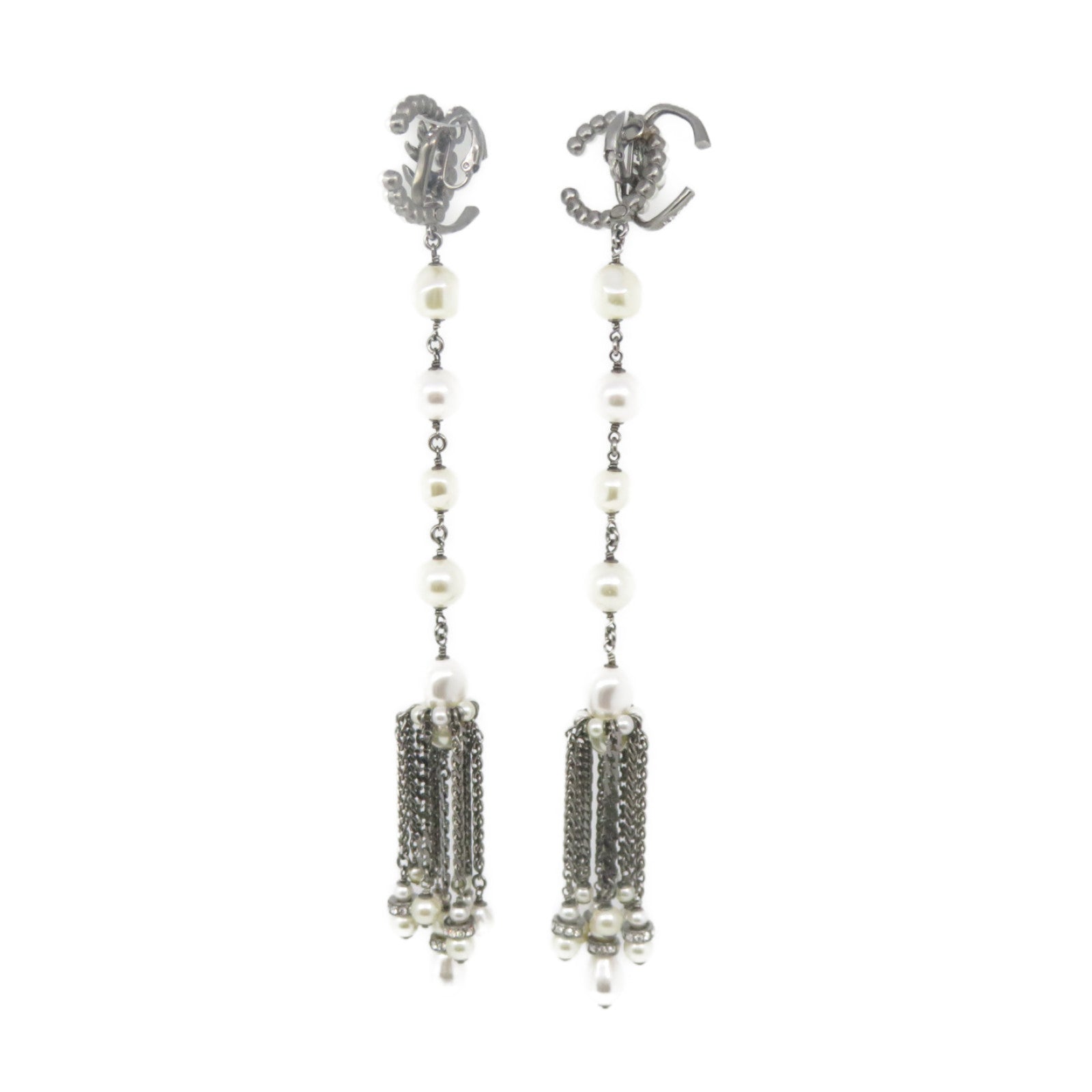 CHANEL 金屬/仿珍珠Earrings耳環