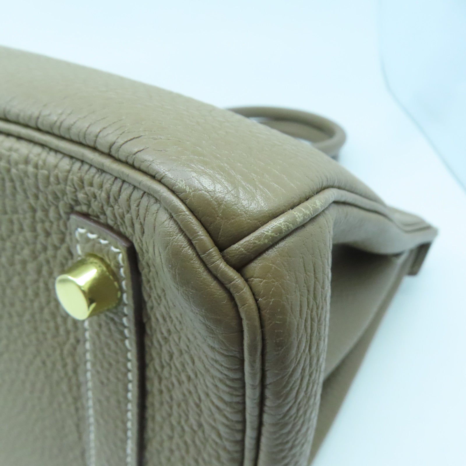 HERMES Togo皮革Birkin 30金扣手挽袋大象灰