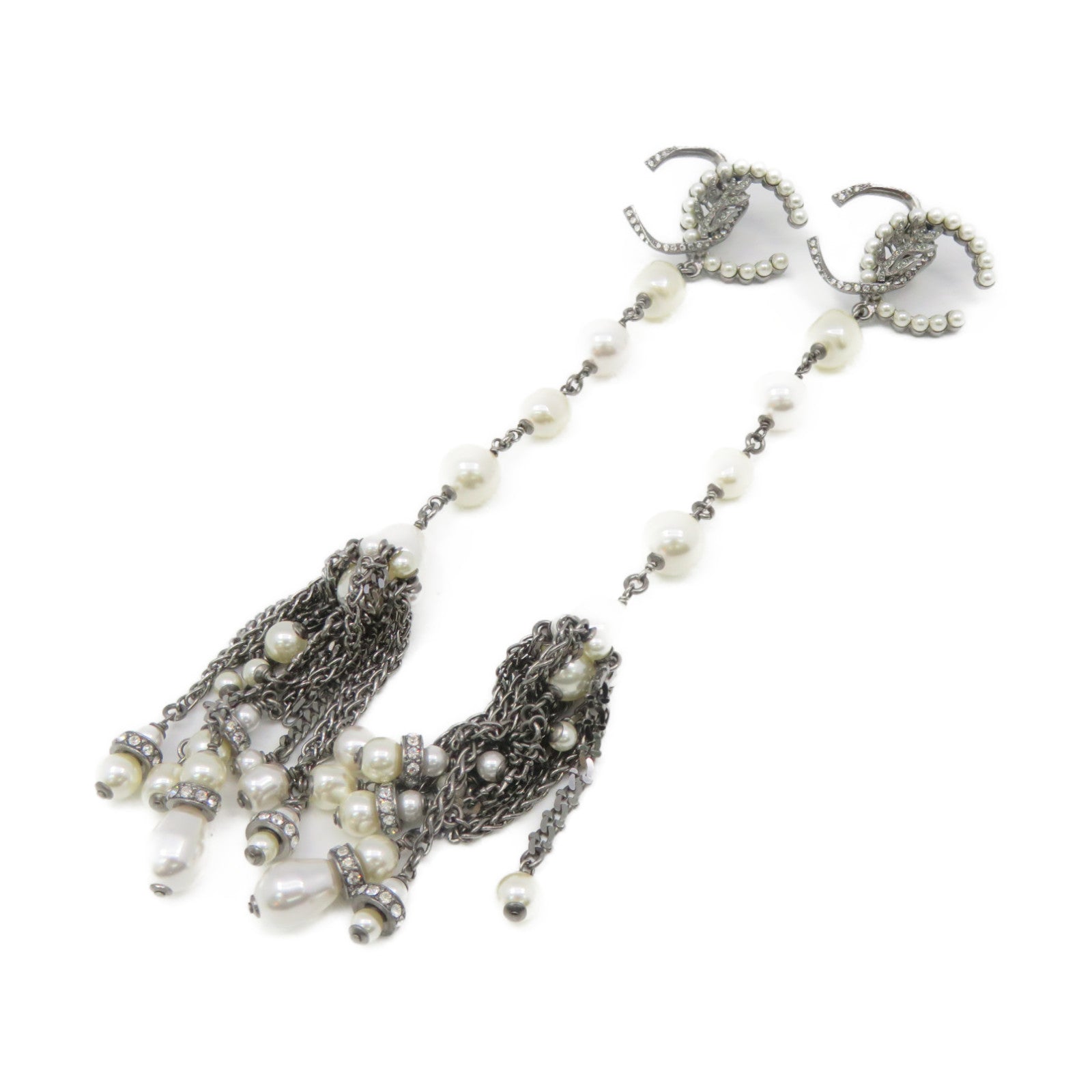 CHANEL 金屬/仿珍珠Earrings耳環