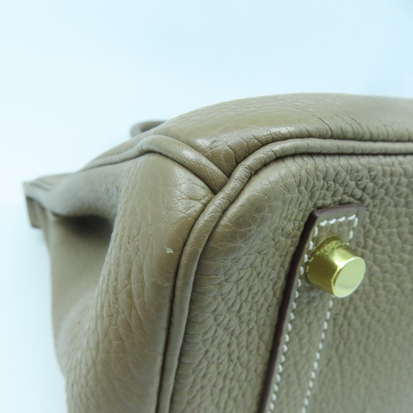 HERMES Togo皮革Birkin 30金扣手挽袋大象灰