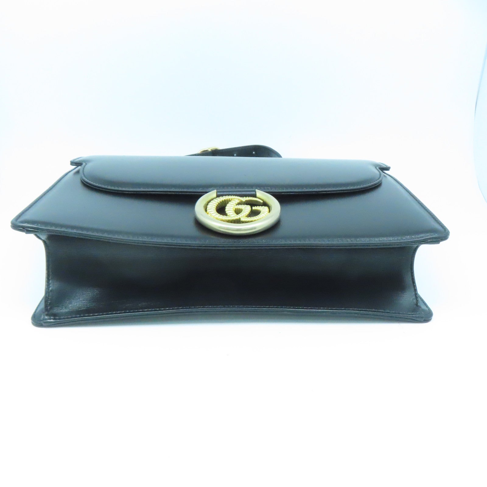 GUCCI 牛皮皮革Shoulder Bag金扣肩背袋黑色