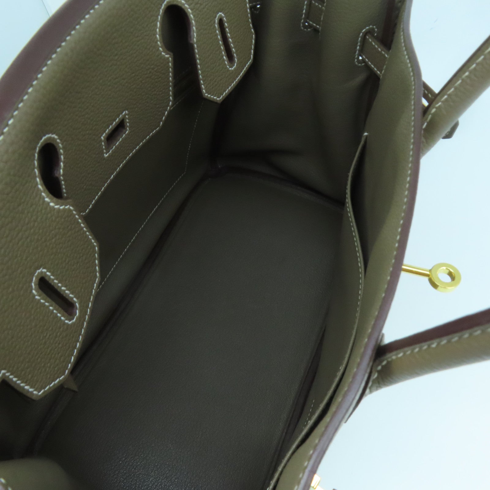 HERMES Togo皮革Birkin 30金扣手挽袋大象灰