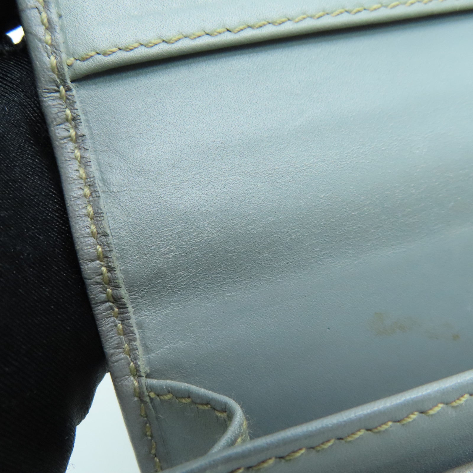 GUCCI 牛皮皮革Card Case金扣卡片套灰色