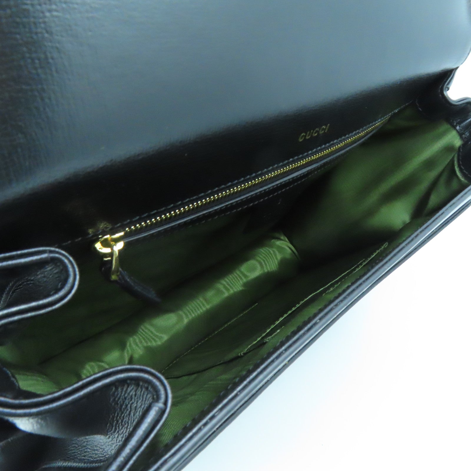 GUCCI 牛皮皮革Shoulder Bag金扣肩背袋黑色