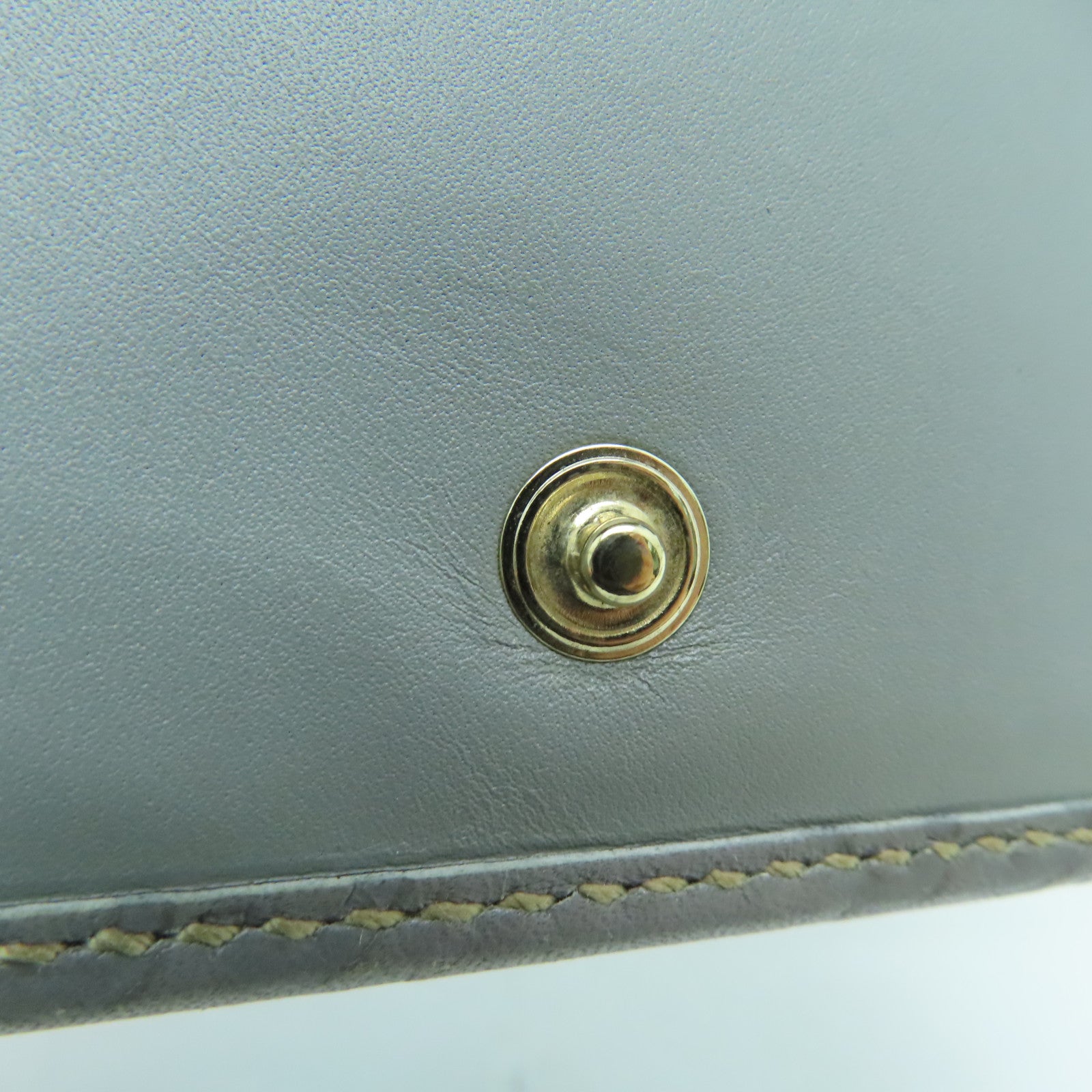 GUCCI 牛皮皮革Card Case金扣卡片套灰色