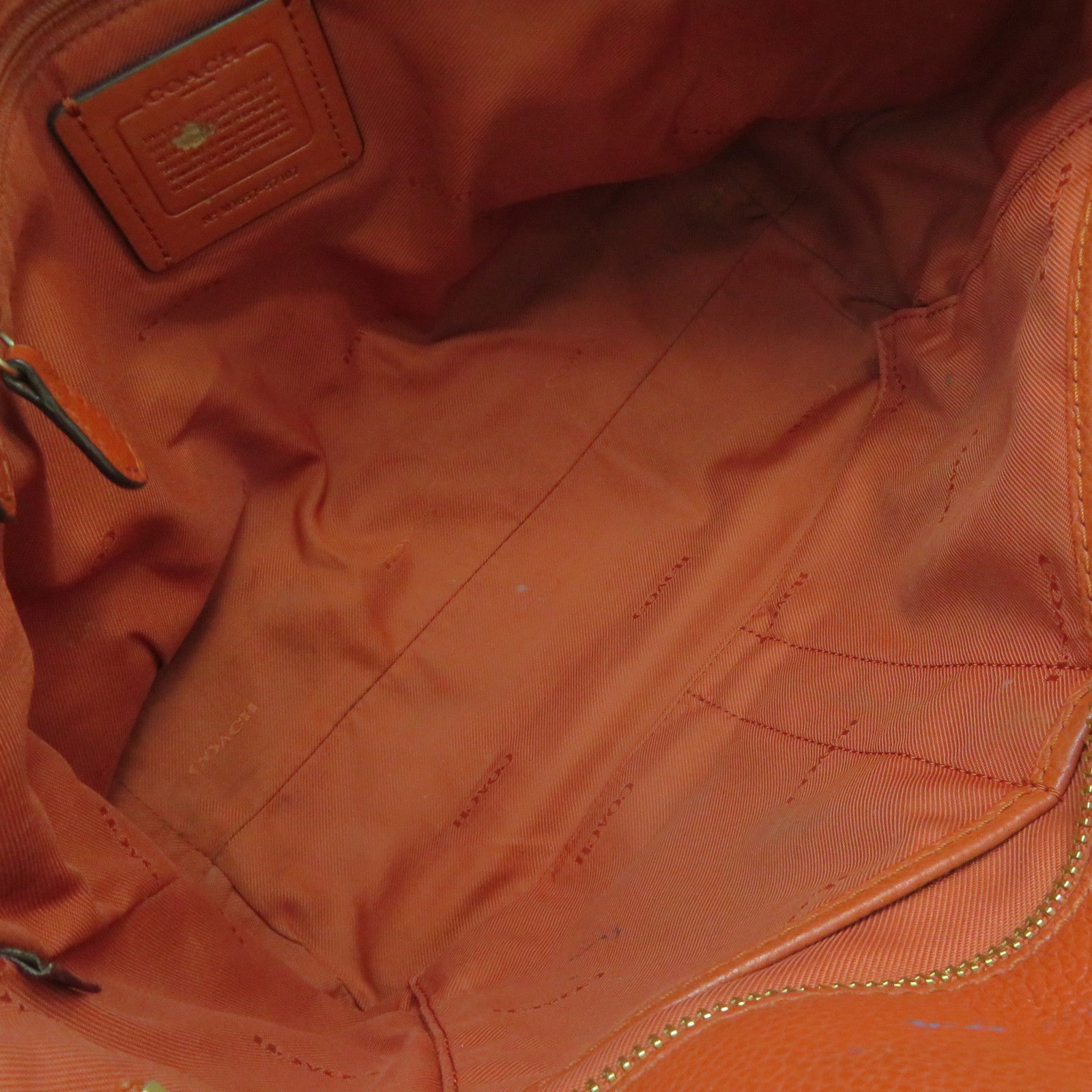 COACH [Sharp Discount] Leather Shoulder Bag Chain Belt Brown