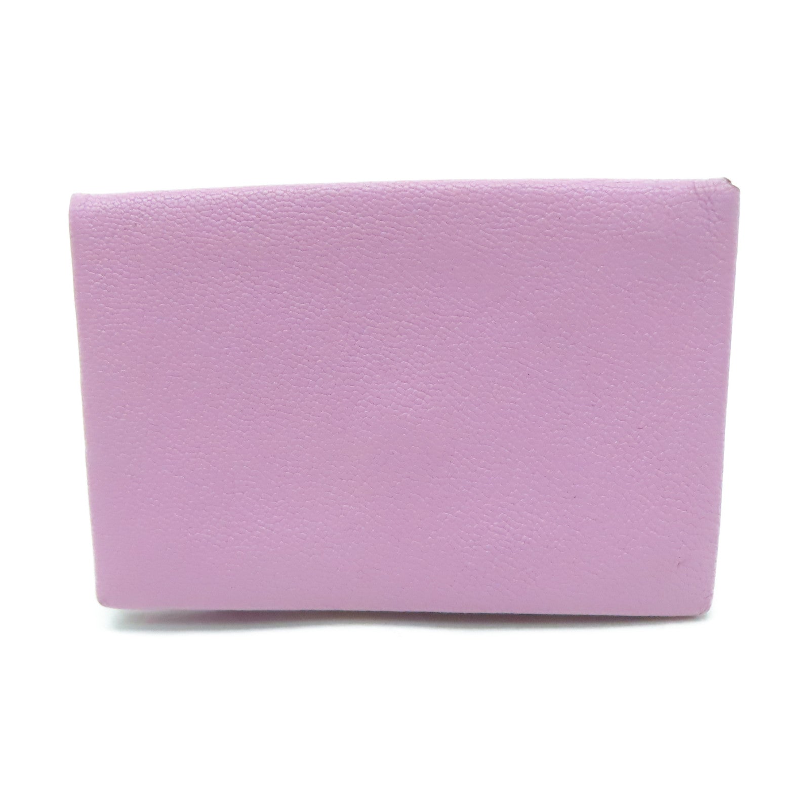 HERMES 【激減優惠】Chevre皮革Calvi Card Case銀扣卡片套淺紫色