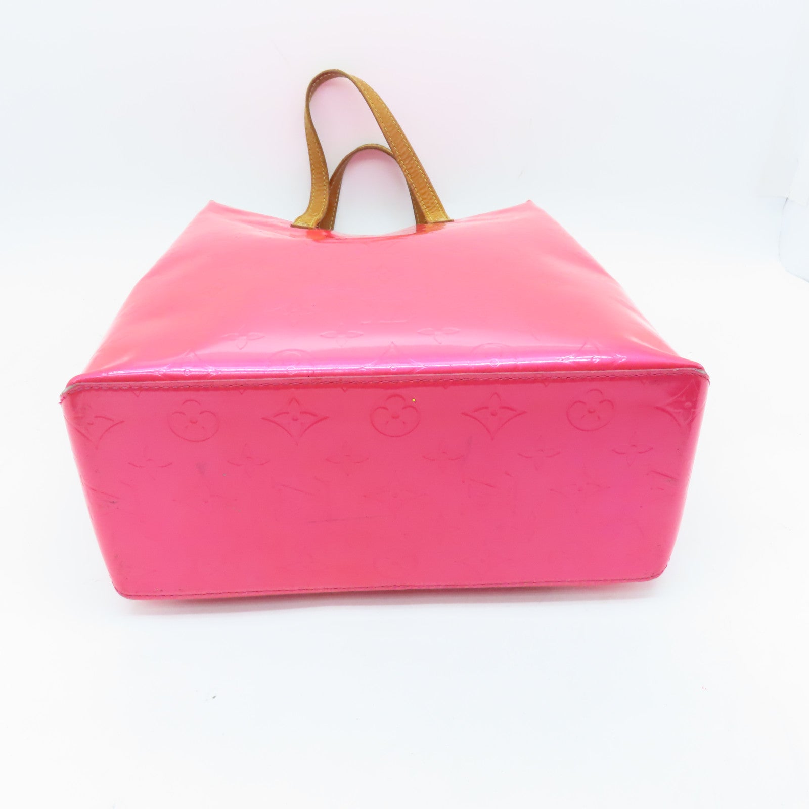LOUIS VUITTON Vernis Lead MM Gold Buckle Hand Bag Pink