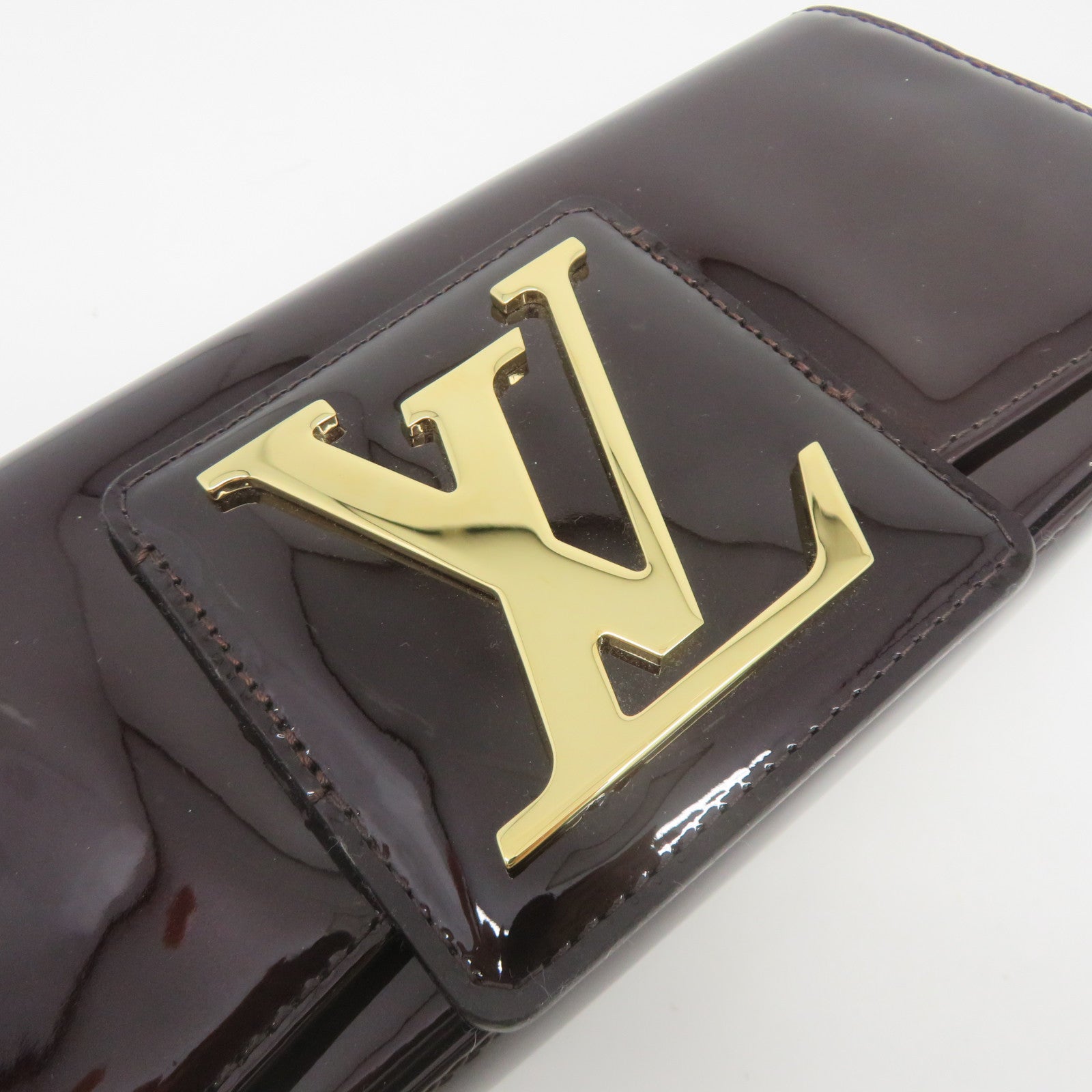 LOUIS VUITTON 【激減優惠】Vernis Pochette Sobe金扣手拿包紫色