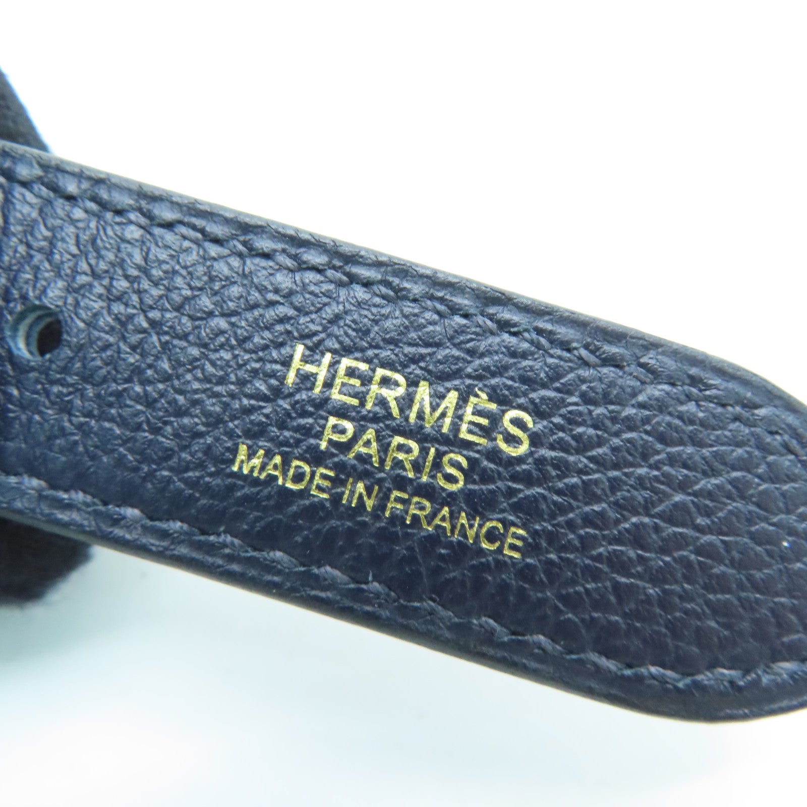 HERMES 【激减优惠】Evercolor皮革Trim 24金扣肩背袋蓝色