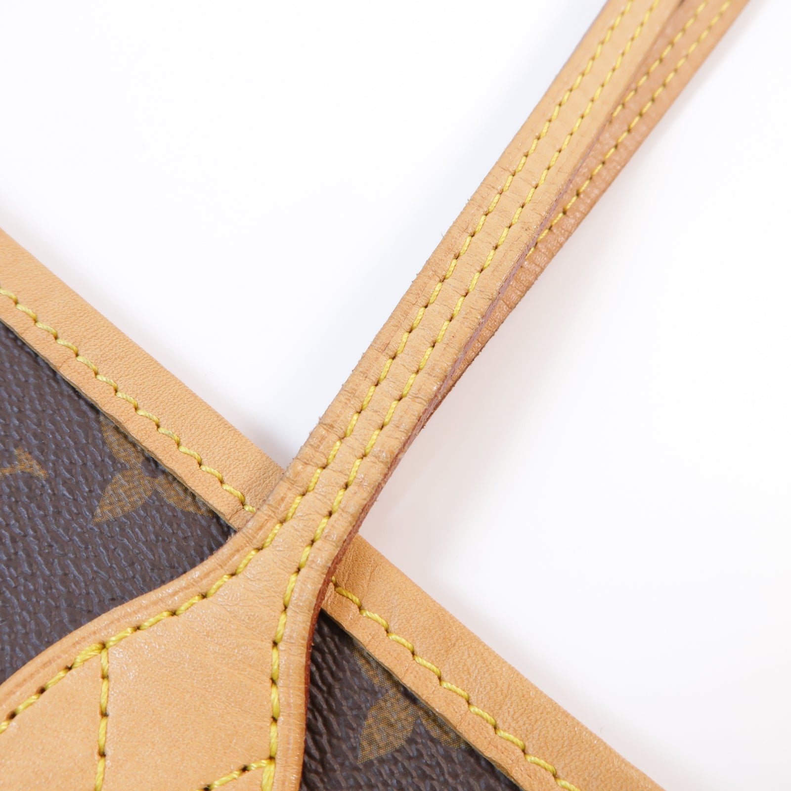LOUIS VUITTON Monogram Neverfull MM金扣手挽袋啡色