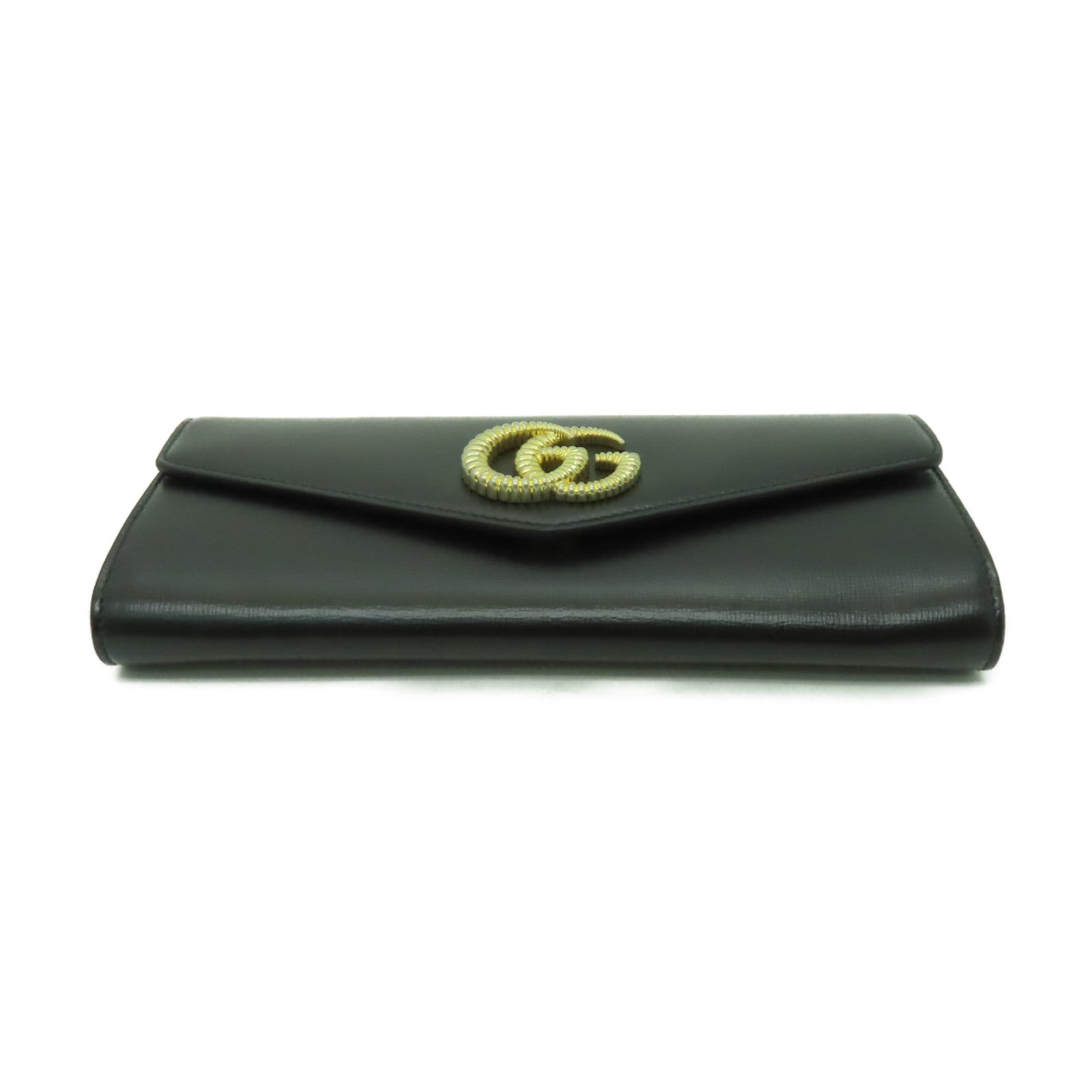 GUCCI 牛皮皮革Broadway Clutch Bag金扣手拿包黑色