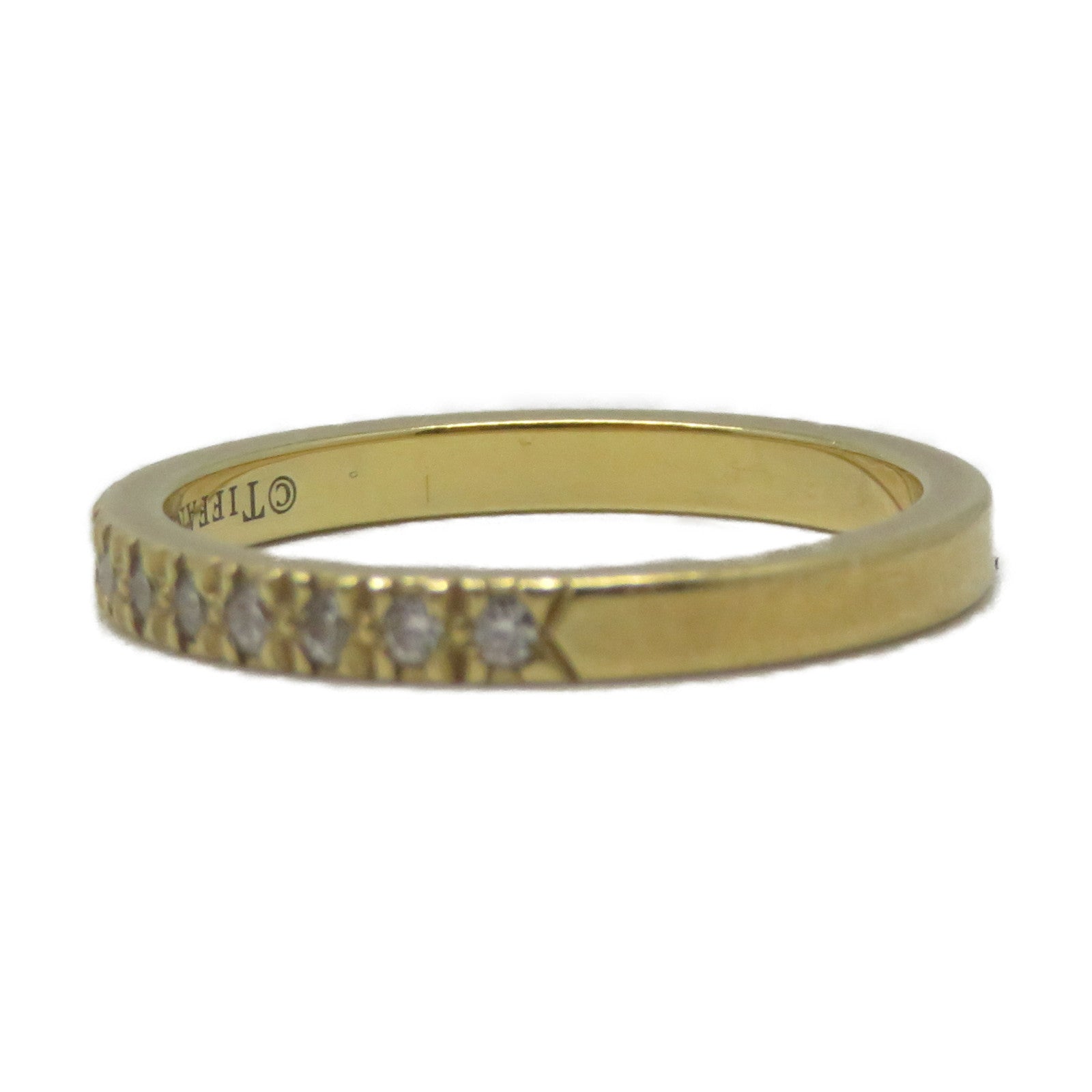 TIFFANY＆CO 18K黃金Diamond Ring戒指US#8