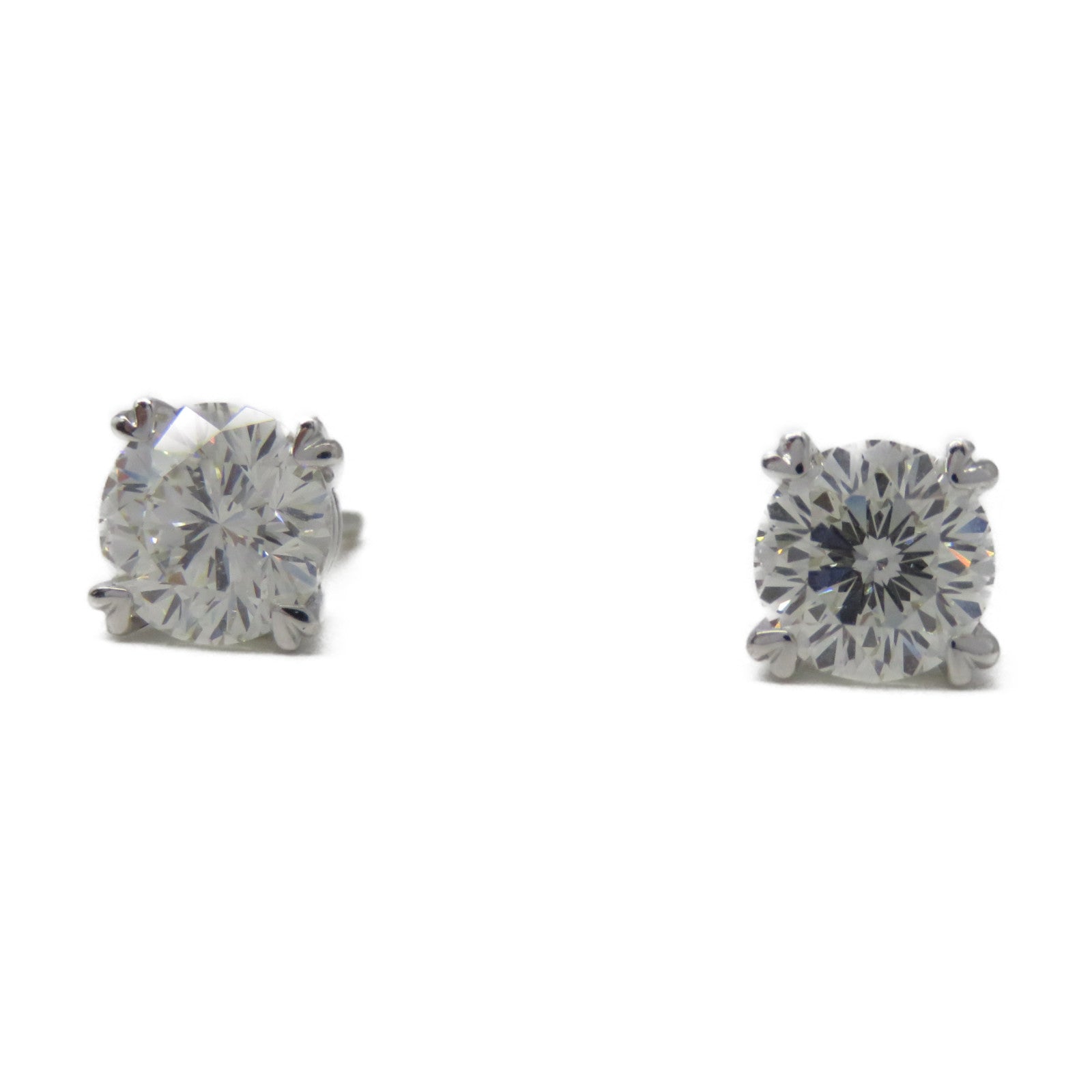 JEWELRY 【激減優惠】18K白金Diamond Earrings1.11ct鑽石/1.03ct鑽石耳環