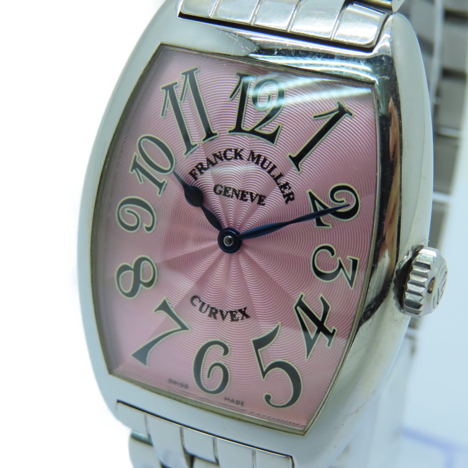 FRANCK MULLER Cintree Curvex 29mm不鏽鋼手錶石英機芯粉紅色