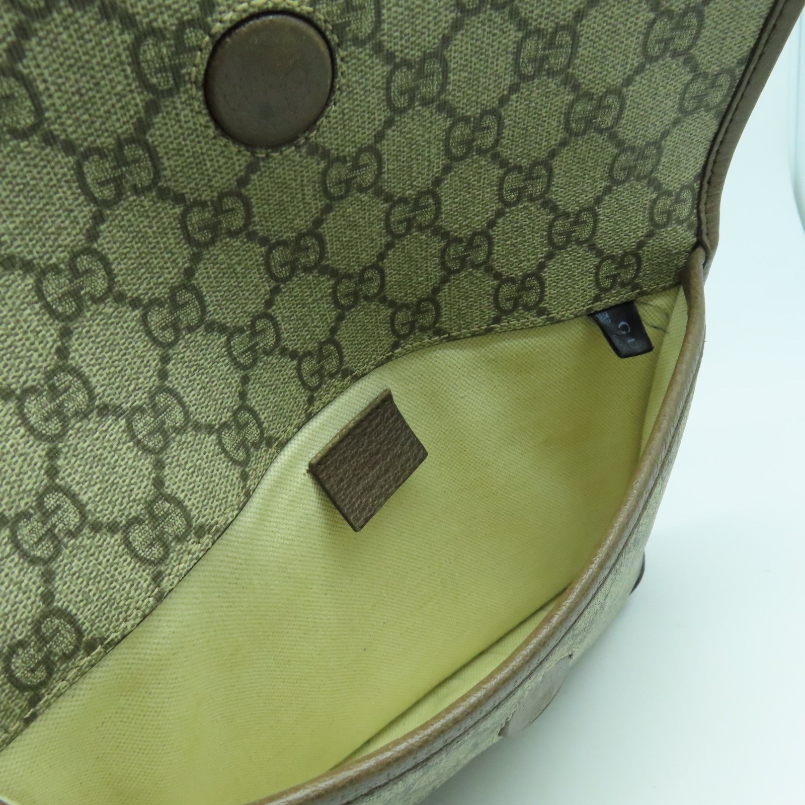 GUCCI 塗層帆布Neo Vintage GG Supreme金扣腰包啡色